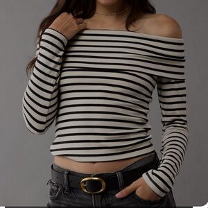 Striped Off-Shoulder Top